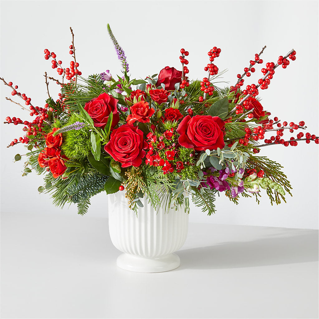 Big Red Bow Bouquet – A Special Design Florist, Newport News VA