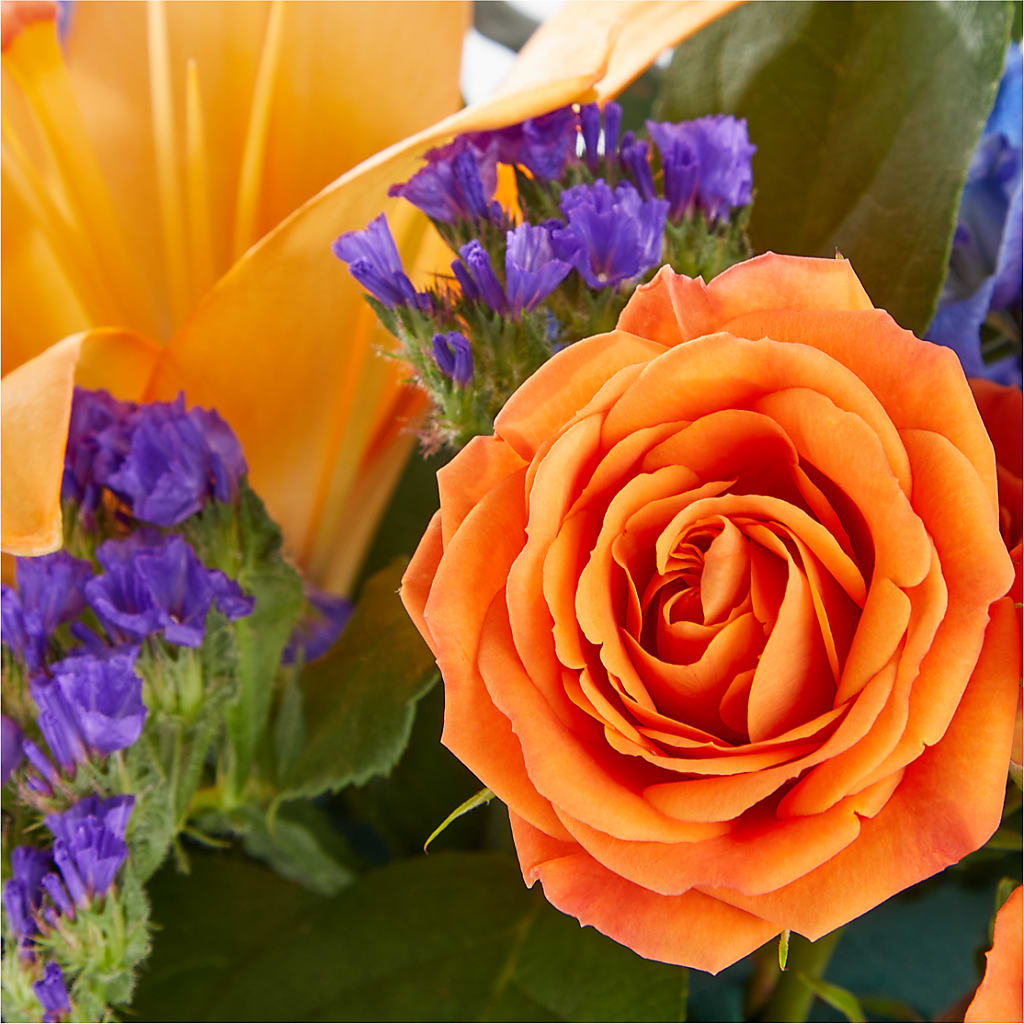 Radiant Citrus Box Bouquet – A Special Design Florist, Newport News VA