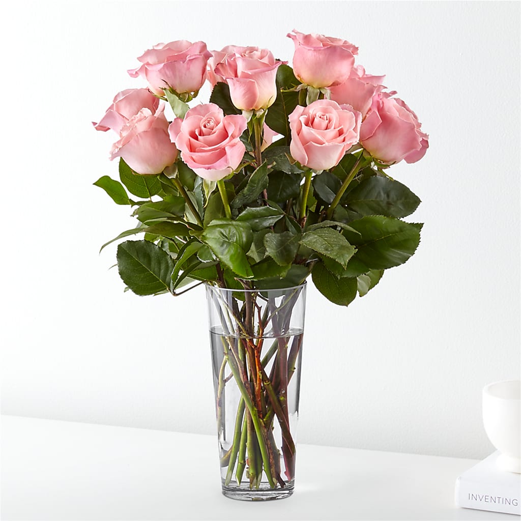 Long Stem Pink Rose Bouquet – A Special Design Florist, Newport News VA