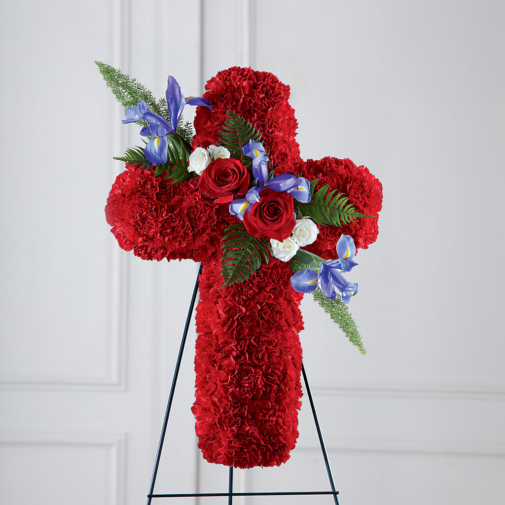 Faithful Hero Floral Cross – A Special Design Florist, Newport News VA
