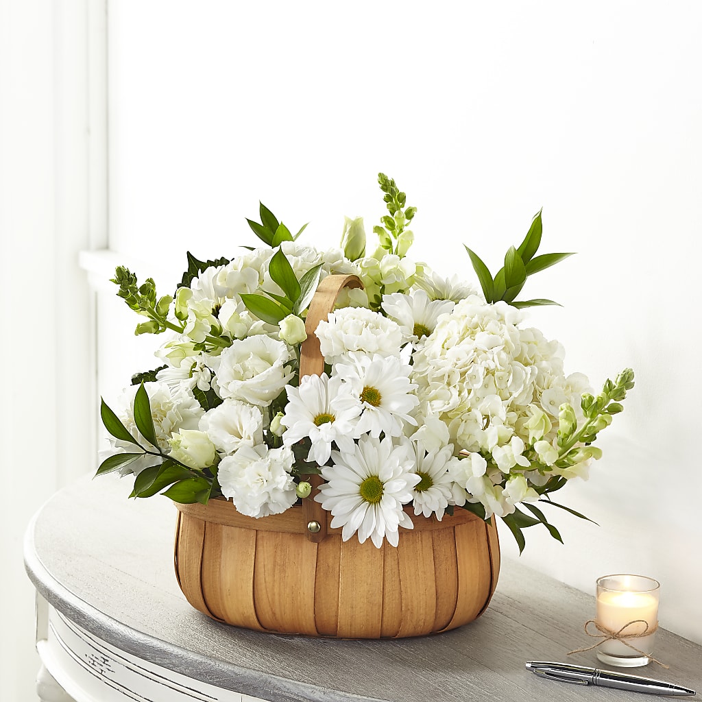Pure Ivory Basket – A Special Design Florist, Newport News VA