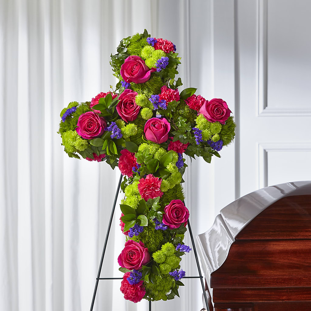 Tribute Rose Floral Cross – A Special Design Florist, Newport News VA