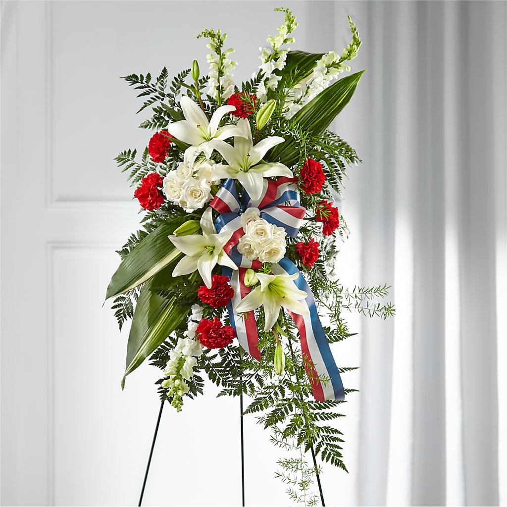 Stars of Life Standing Spray – A Special Design Florist, Newport News VA