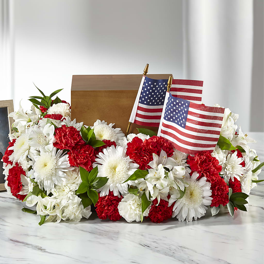 Spirit of Patriotism Cremation Adornment – A Special Design Florist, Newport News VA