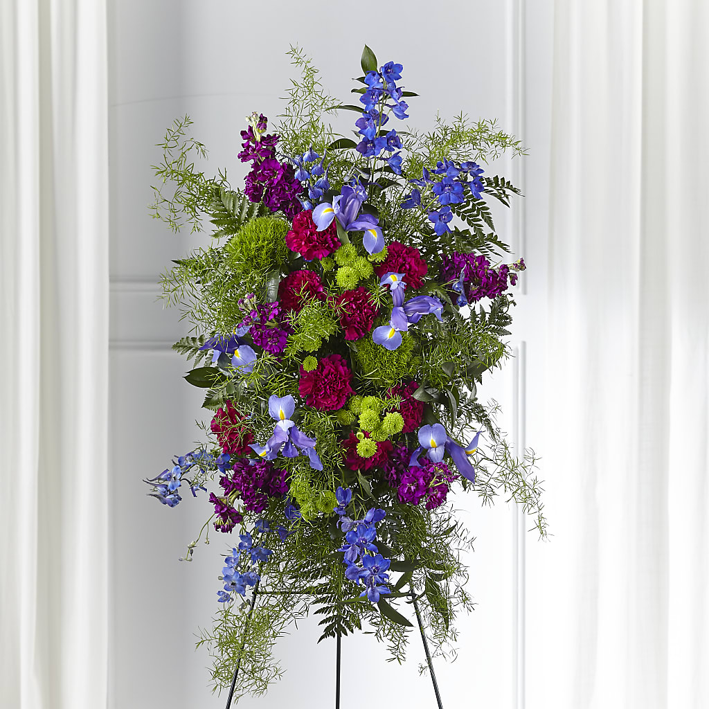 Heavenly Skies Standing Spray – A Special Design Florist, Newport News VA