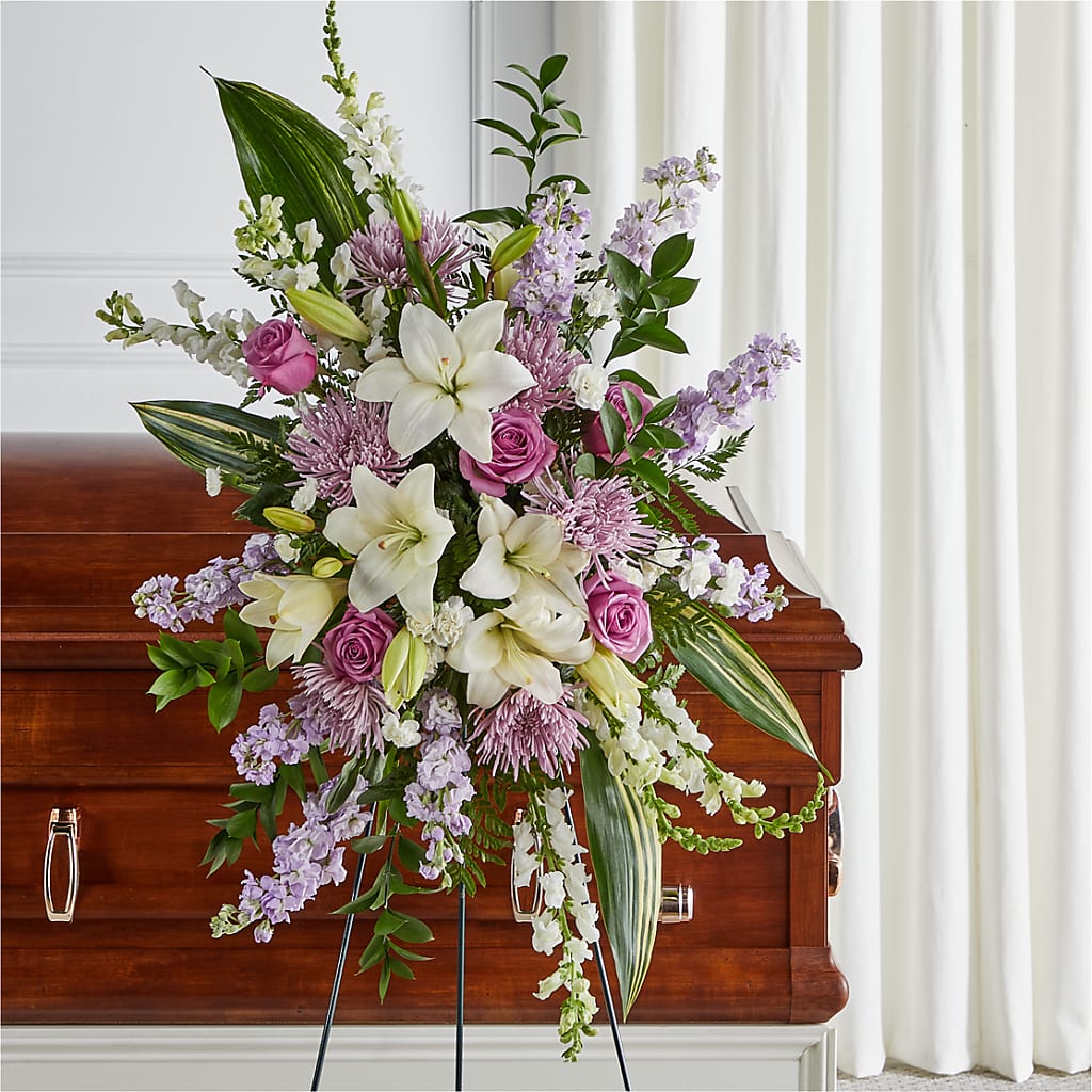 Grateful Hearts Standing Spray – A Special Design Florist, Newport News VA