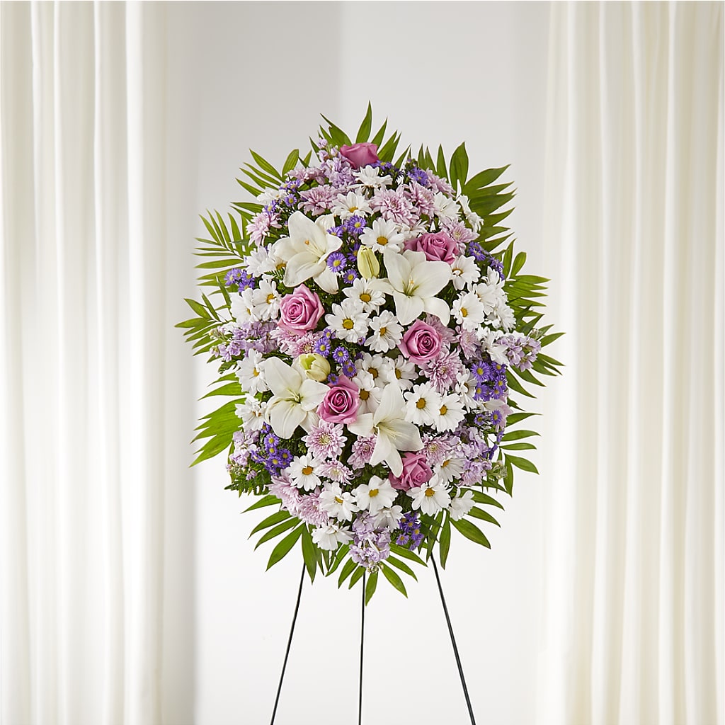Surrounded by Love Standing Spray – A Special Design Florist, Newport News VA