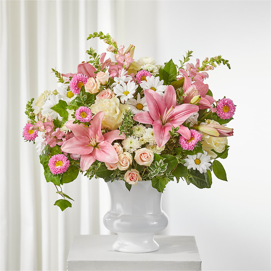 Empathetic Blooms Urn Arrangement – A Special Design Florist, Newport News VA