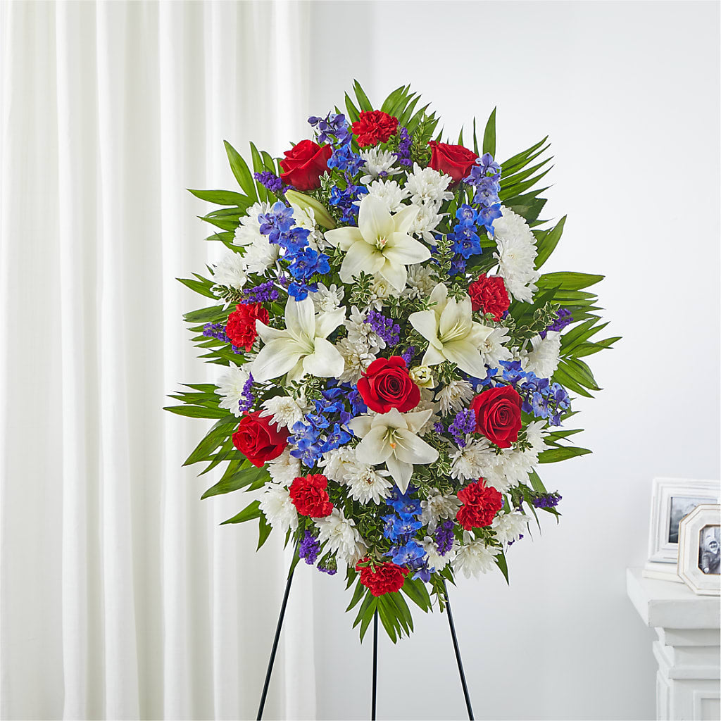 Cherished Service Standing Spray – A Special Design Florist, Newport News VA