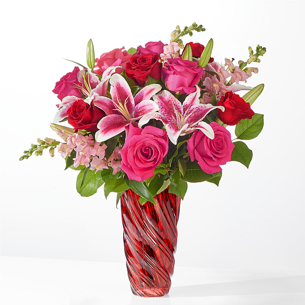 Always You Bouquet with Luxe Swirl Vase – A Special Design Florist, Newport News VA