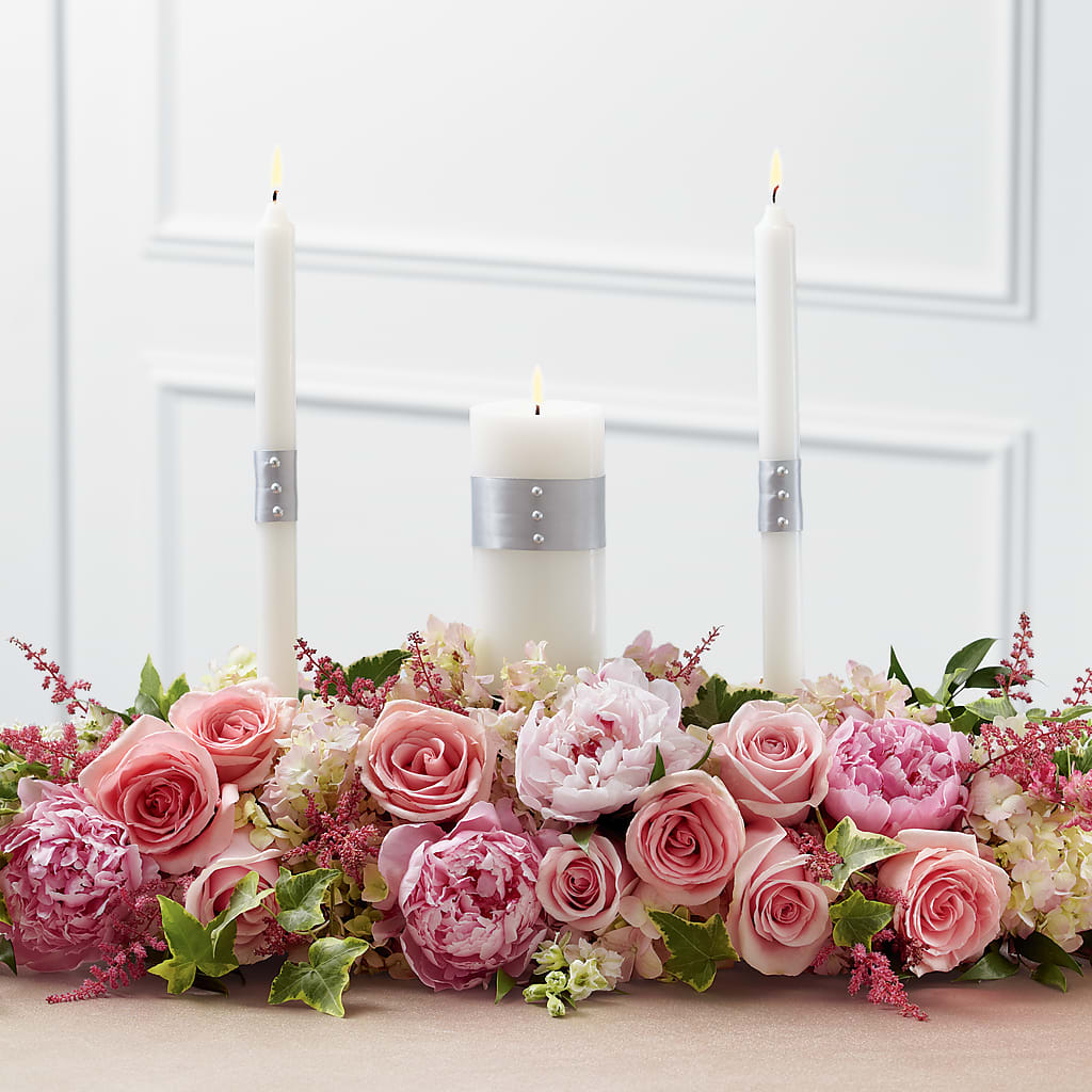 Worldwide Romance Unity Candle Arrangement – A Special Design Florist, Newport News VA