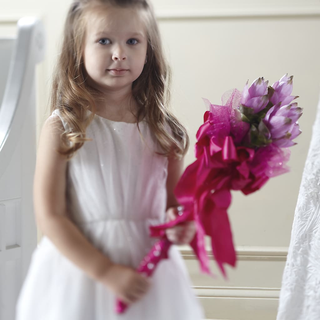 Sparkle Pink Flower Girl Bouquet – A Special Design Florist, Newport News VA
