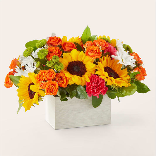 Sun-drenched Blooms Box Bouquet –  A Special Design Florist, Newport News VA