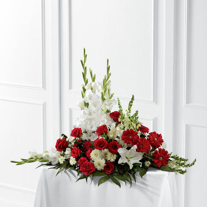 Crimson & White Arrangement –  A Special Design Florist, Newport News VA