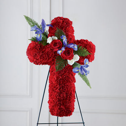 Faithful Hero Floral Cross –  A Special Design Florist, Newport News VA