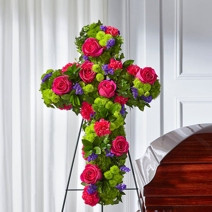 Tribute Rose Floral Cross –  A Special Design Florist, Newport News VA