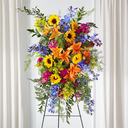 Sunlit Memories Standing Spray (Standard) –  A Special Design Florist, Newport News VA