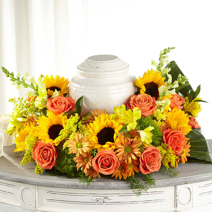 Faithful Sunflower Cremation Adornment –  A Special Design Florist, Newport News VA