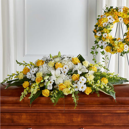 Golden Harmony Casket Spray –  A Special Design Florist, Newport News VA