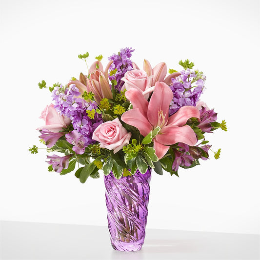 Precious Petals Bouquet with Luxe Swirl Vase –  A Special Design Florist, Newport News VA