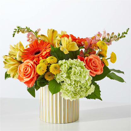 Autumn Sunshine Bouquet with Ivory Vase –  A Special Design Florist, Newport News VA