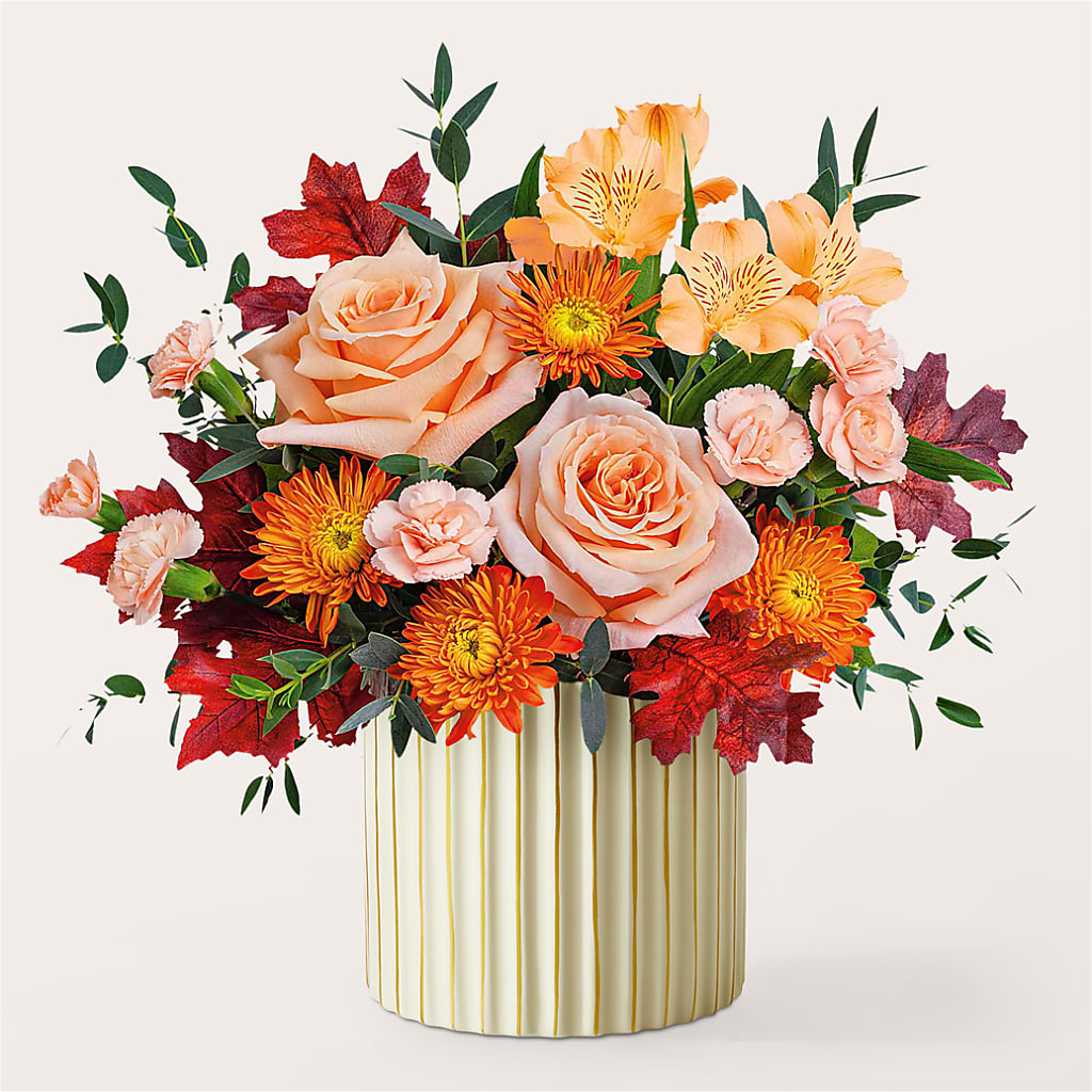 Spiced Latte Bouquet with Ivory Vase –  A Special Design Florist, Newport News VA