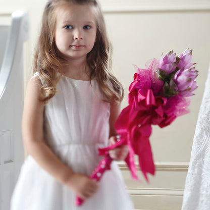 Sparkle Pink Flower Girl Bouquet –  A Special Design Florist, Newport News VA