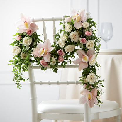Orchid Rose Chair Décor –  A Special Design Florist, Newport News VA